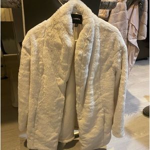 Express/white fur jacket size small